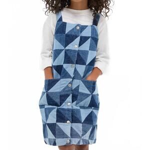 NEW SEA girl's deniz denim dress in blue